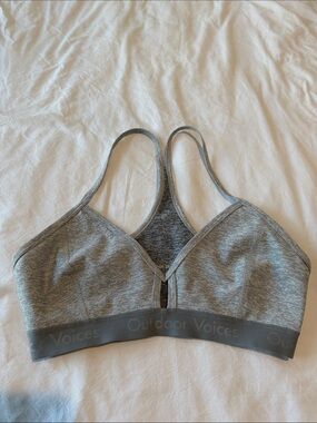 Outdoor Voices Heather Gray Low-Impact Sports Bra